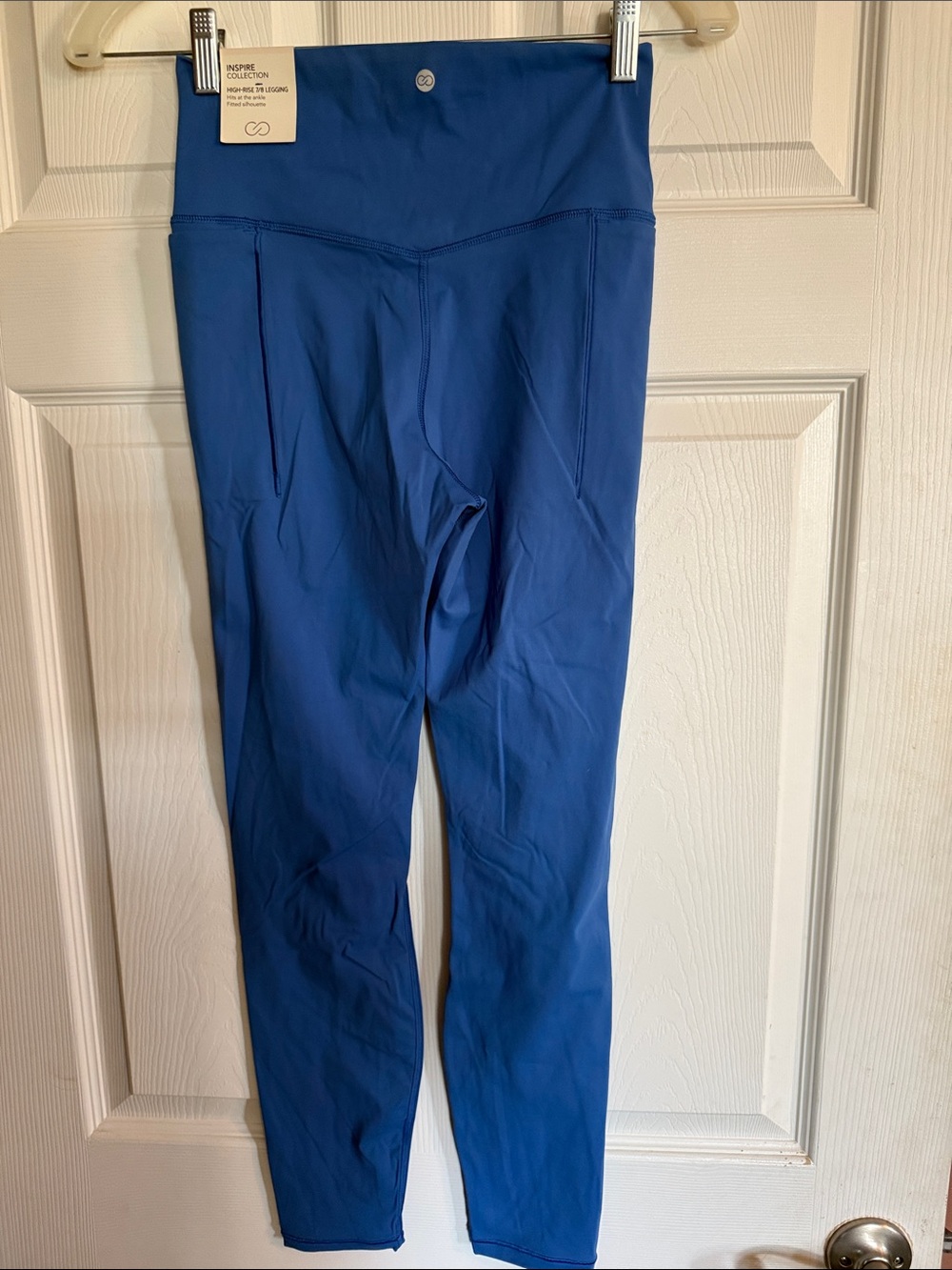 High-Rise Blue Women’s Leggings